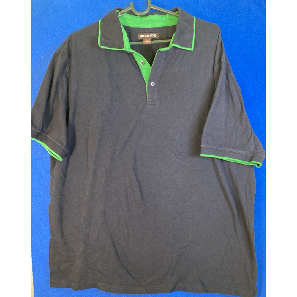 Michael Kors Men's Greenwich Polo Shirt Size 2XL Black Green
